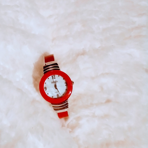 Bora Vintage Red Cuff Watch